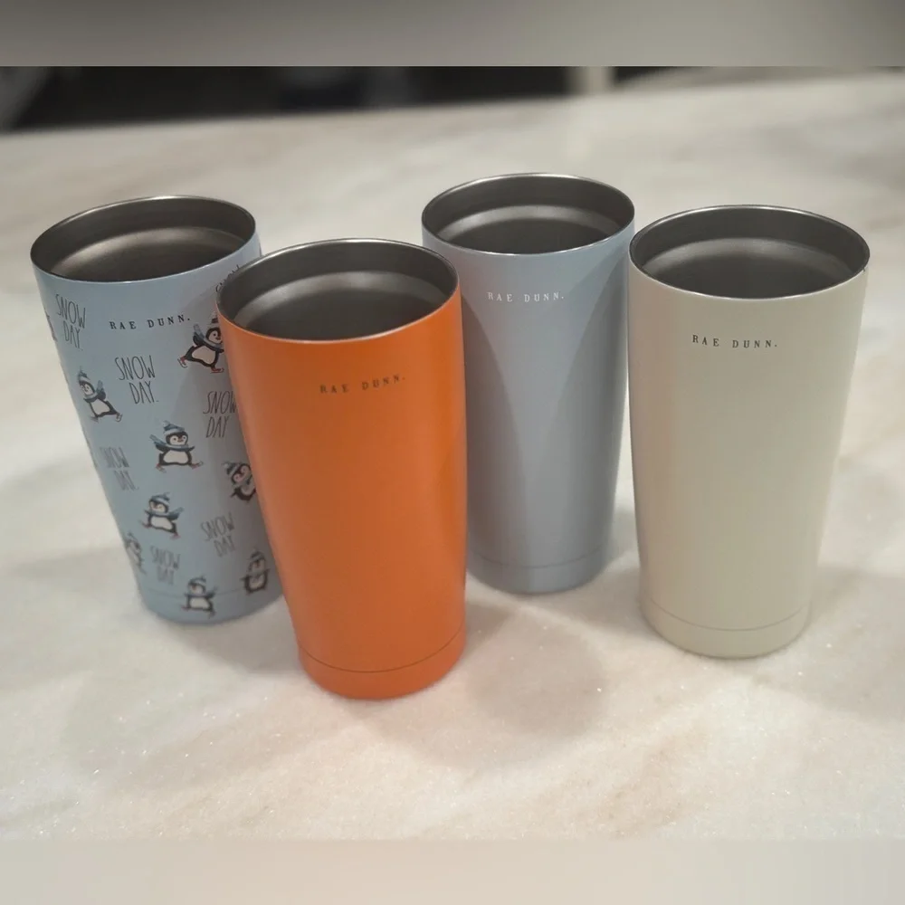 4 Rae Dunn Tumblers 17oz. (Lids NOT included)